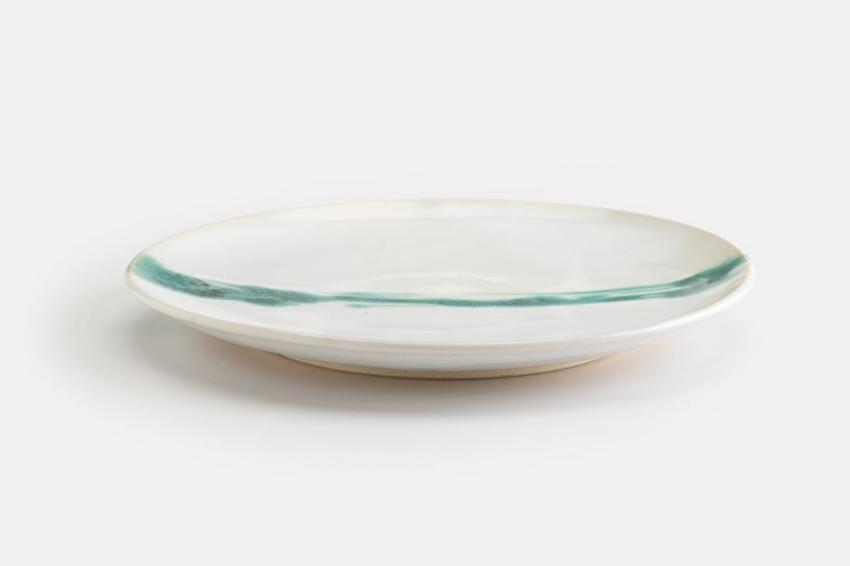 緑釉垂らし / 平皿 / 大 | 法勝寺焼 松花窯