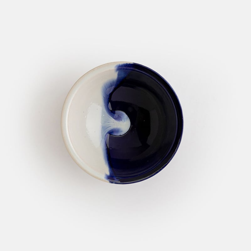 青釉垂らし / 中鉢 | 法勝寺焼 松花窯