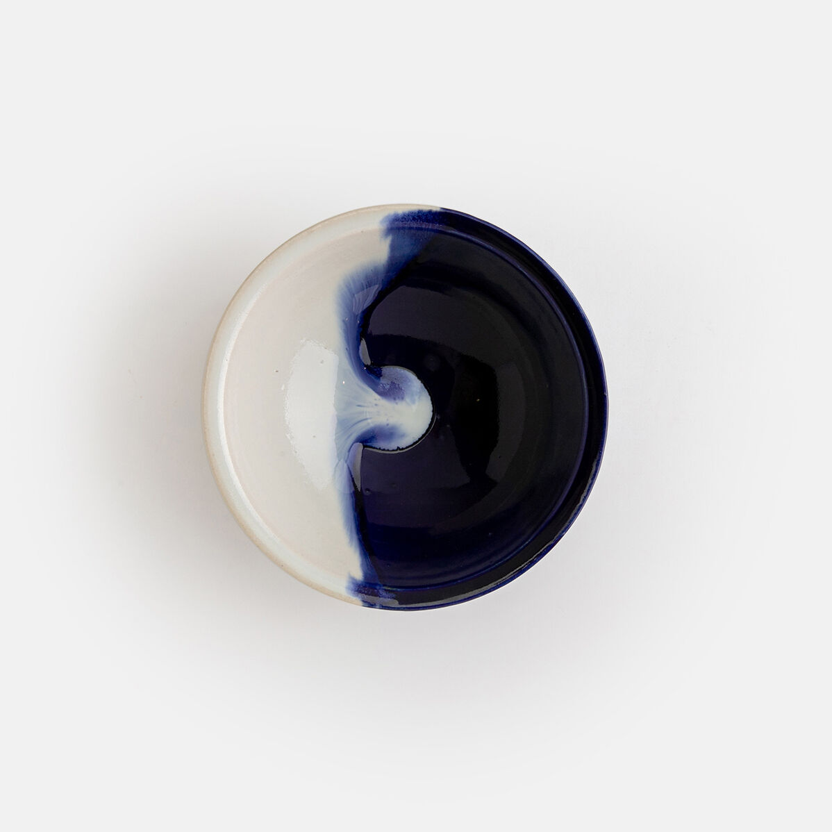 青釉垂らし / 中鉢 | 法勝寺焼 松花窯