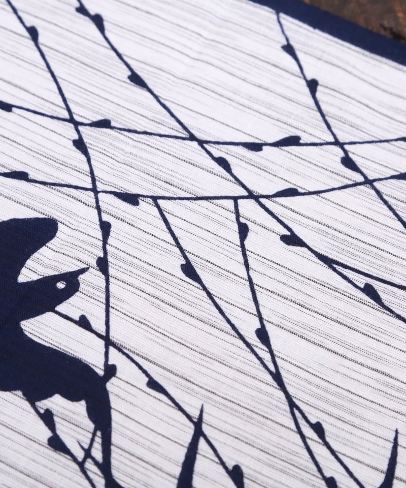 柳に燕〈阿波しじら織〉☆インディゴ染め | nugooNEXT