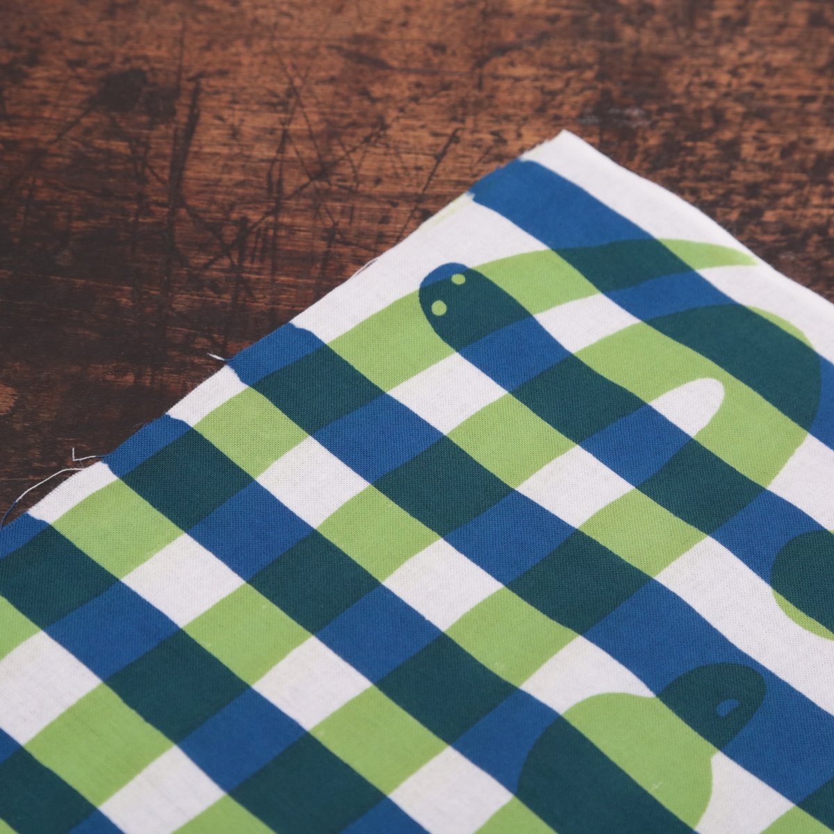 snake check(インディゴブルー×ライム) | nugooNEXT