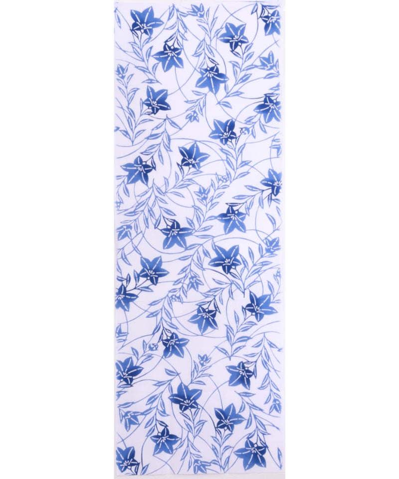 乳白色の地に織り込まれた桔梗が仄かに煌めく美しい夏の名古屋帯です 乳白色の地に織り込まれた桔梗が仄かに煌めく美しい夏の名古屋