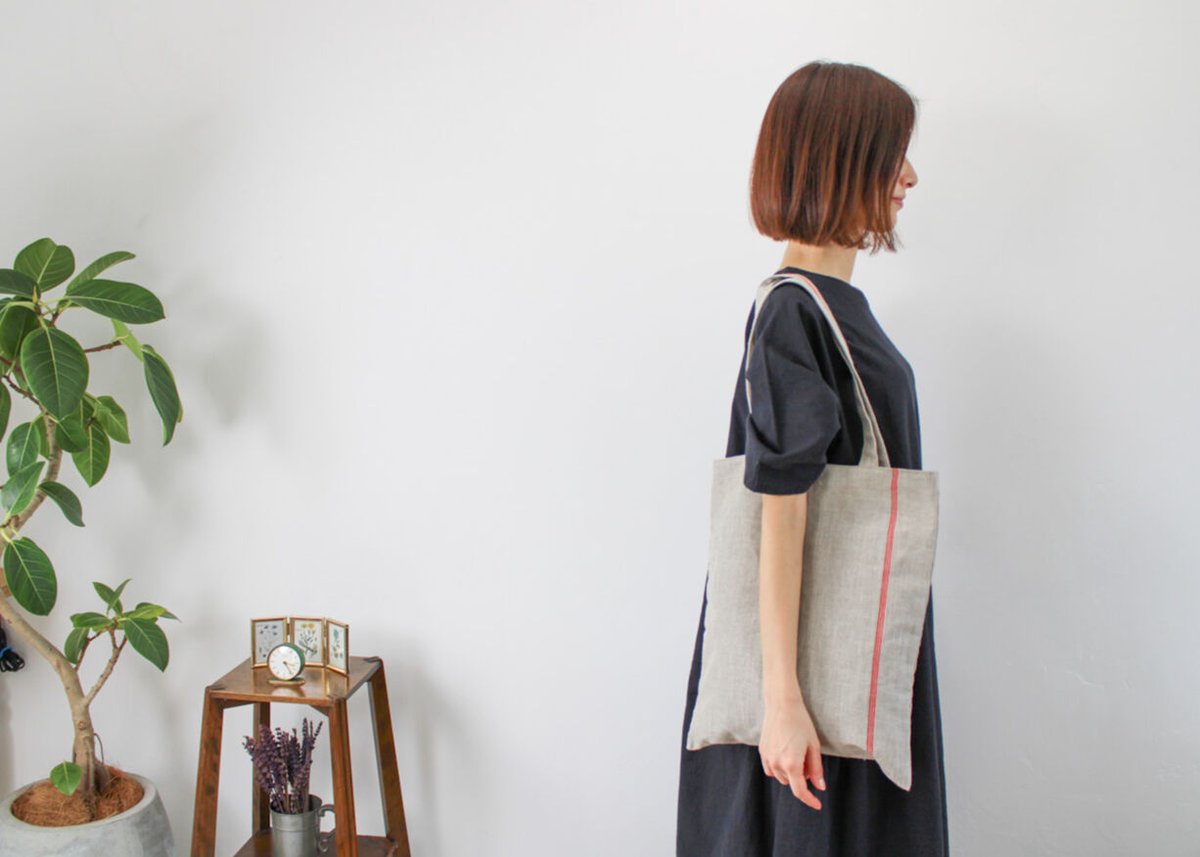 しのままezu（前リップル洋品店）リネントートバッグ しのままezu（前リップル洋品店）リネントートバッグ リネン