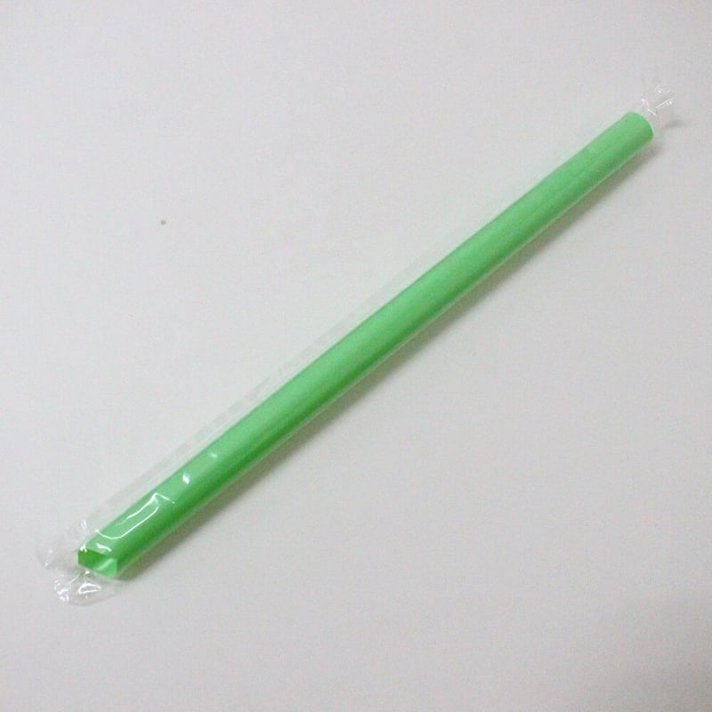 売り尽くしセール！在庫限り】タピオカストロー(グリーン) 200本入り 