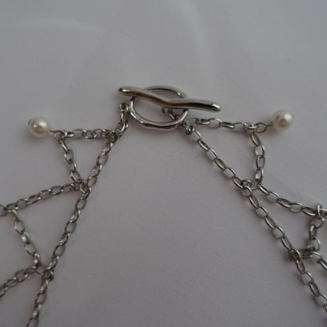 3way silver chain necklace