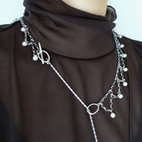 3way silver chain necklace