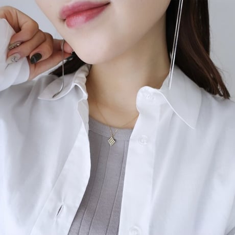 simple silver chain earring