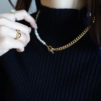 half design necklace(gold)