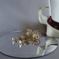 Czech  glass button earring(2)
