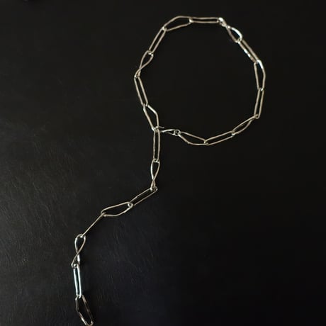 silver long necklace
