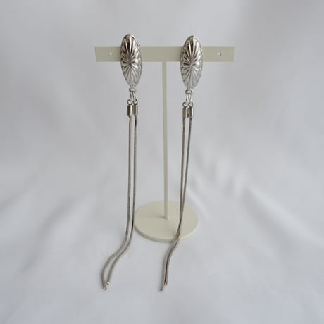 simple silver chain earring
