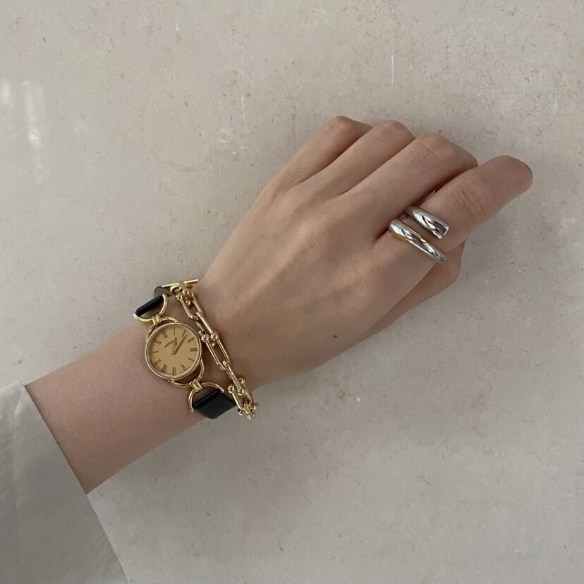 アクセサリー CHAIN BRACELET-GOLD Women's gold chain bracelet | OMU