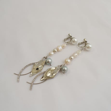【silver base】3way akoya perl  accessory