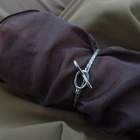 3way silver chain necklace