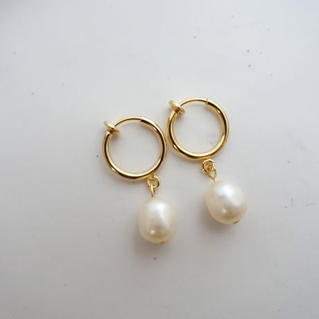 【gold】pearl earring