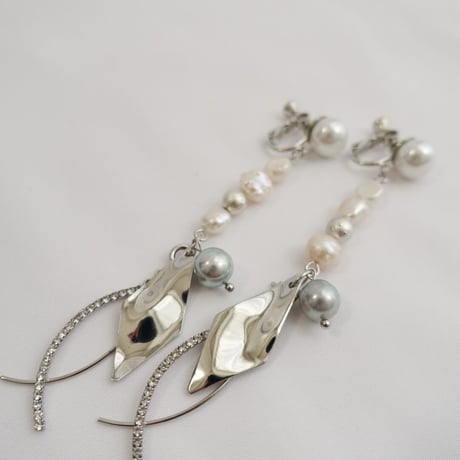 【silver base】3way akoya perl  accessory