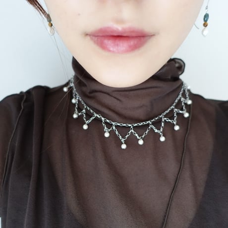 3way silver chain necklace
