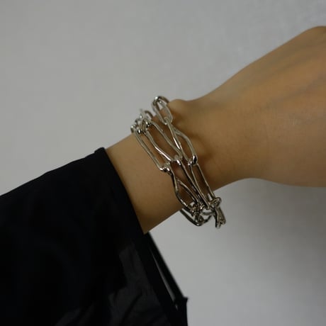 silver long necklace