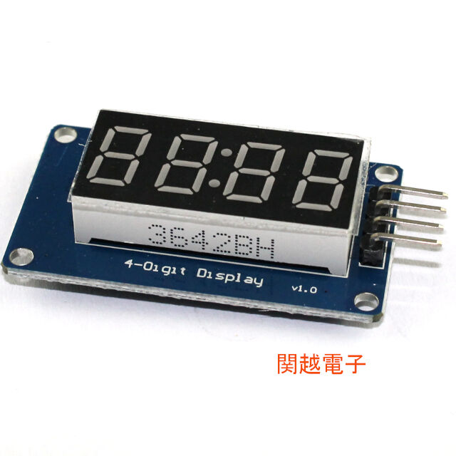 TM1637使用 7セグメントLED表示器 4桁 赤色 | 関越電子