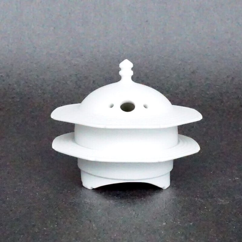 九谷焼白粒八角香炉 九谷焼〜白磁八角香炉（締）（径10×高さ7.5） | 花坂ロクロ工房ワタル