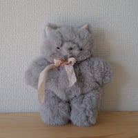 ぺったんこ猫ちゃん　グレー下ペロンちゃん