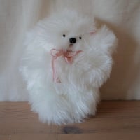 ぺったんこ　白わんちゃん
