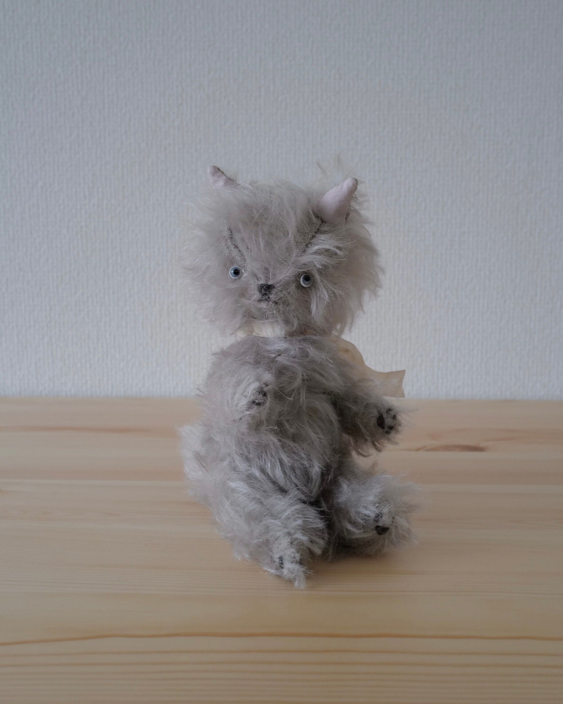 短毛シュシュ(グレー&猫ちゃん)わんちゃん猫ちゃん用 original
