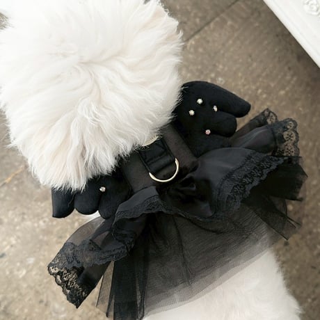 【予約商品】Dress up angel harness Ruffle（black）