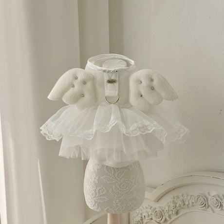 【予約商品】Dress up angel harness Ruffle（white）