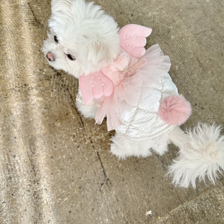 【予約商品】fur angel harness Ruffle（beige）