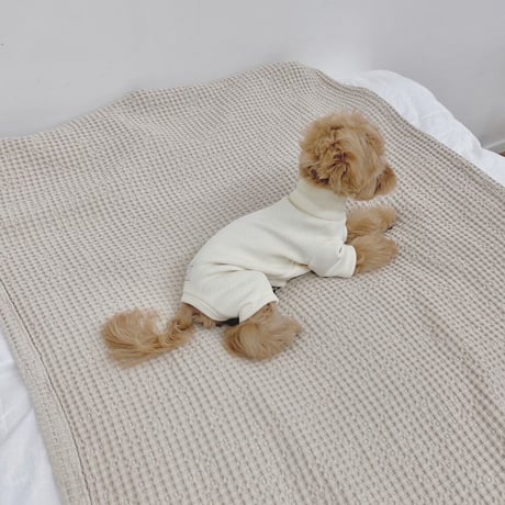 【予約商品】Angora ribbed fleece turtleneck ( All-in-one )