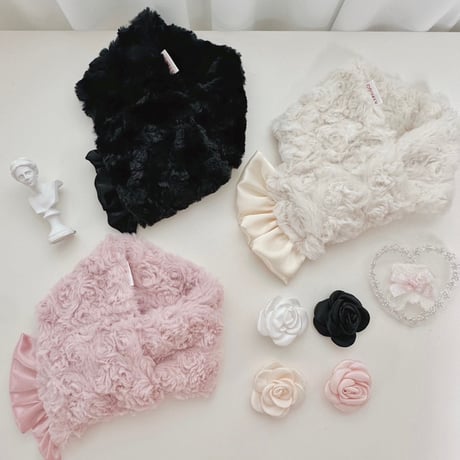 【予約商品】Rose fur muffler