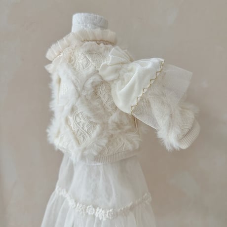 【予約商品】Grace fur sweatshirt(crop)
