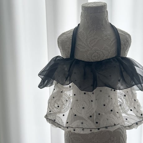 【予約商品】Dot rose crop dress