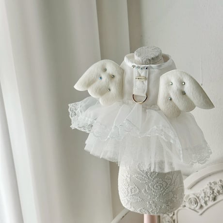 【予約商品】Dress up angel harness Ruffle（white）