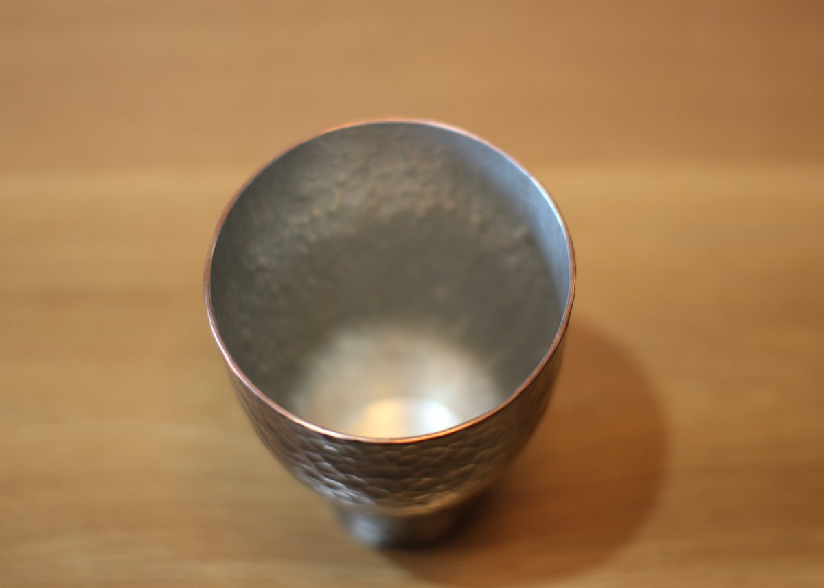 Y-craftmanship Cup 蒼翠（そうすい）色-大_銅：槌目 | TASHIKA