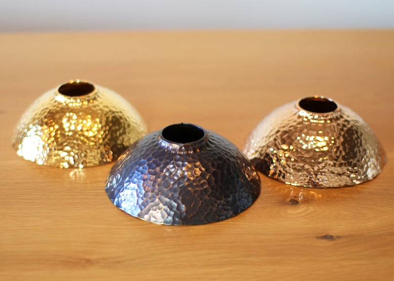 LAMP SHADE for goal zero_銅:槌目・ピンクゴールドメッキ LAMP SHADE for goal zero_銅:槌目・ピンクゴールドメッキ