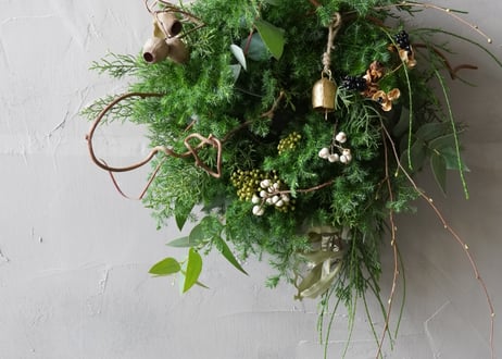 森の香り針葉樹のフレッシュクリスマスリース【直径35cm】 | tige