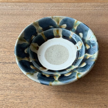 キマノ陶器　6寸皿 キ4E（直径約18cm)