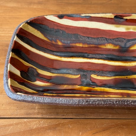 紀窯　中川紀夫　長方鉢(小）（約16.5×12.5cm) C