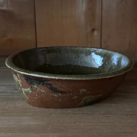 三名窯 松形恭知　楕円鉢 9A （約22.5×20.5m）