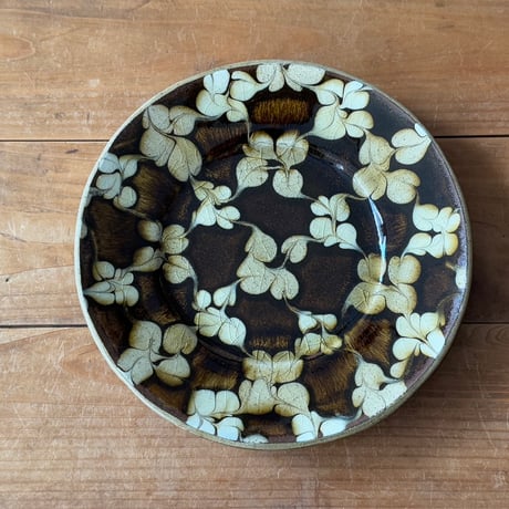 柳瀬俊一郎　デルフト皿（L）菱 34A1（直径約20.5cm)