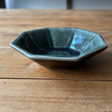 星の宮製陶 高橋あい　八角皿 呉須 J  (直径約12cm)