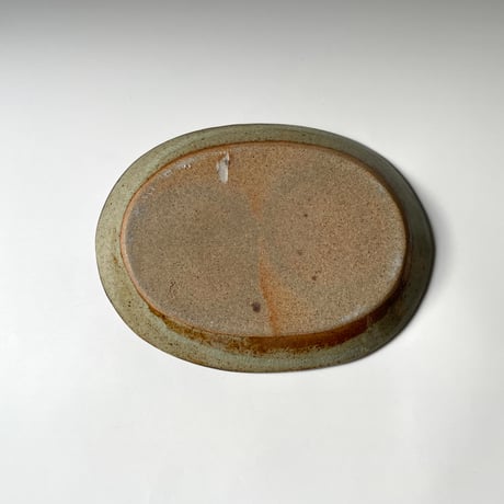やきもの山上　楕円皿 縁呉須（中）A