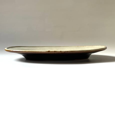 笠原良子　地釉楕円皿（中）B