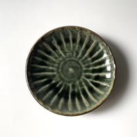 野はら屋 佐々木かおり　５寸皿 鎬 蛇の目無し C