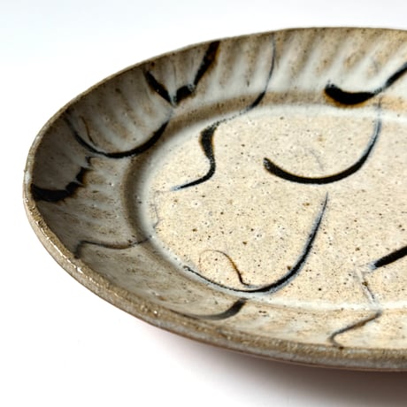 柳瀬俊一郎　縁波オーバル皿 ぐる 波 B (約19×15cm)