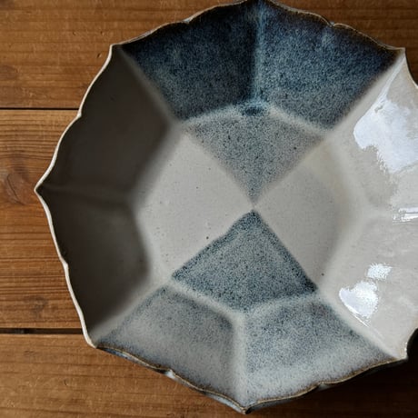村澤陶苑 村澤享　稜花八角皿 15B (直径約18cm)