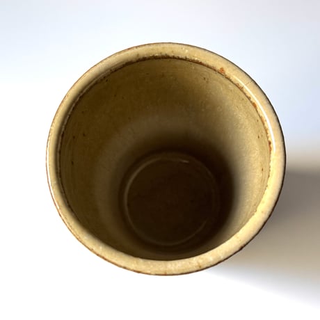三名窯 松形恭知　緑釉櫛目カップ C