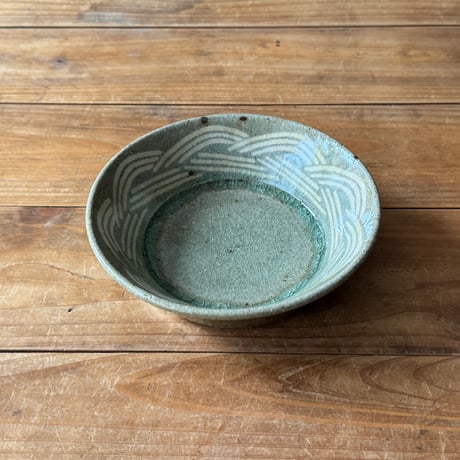 星の宮製陶 高橋あい　5寸象嵌切立鉢 灰 A (直径約15cm)